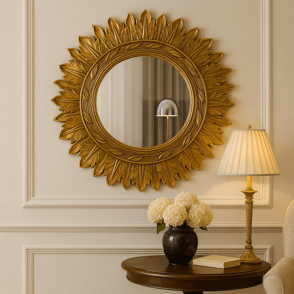 Зеркало-солнце в золотой раме Sunshine Зеркало-солнце в золотой раме Sunshine — изображение 1