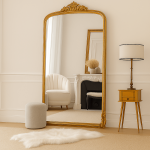 Зеркало в арочной резной золотой раме Excellence