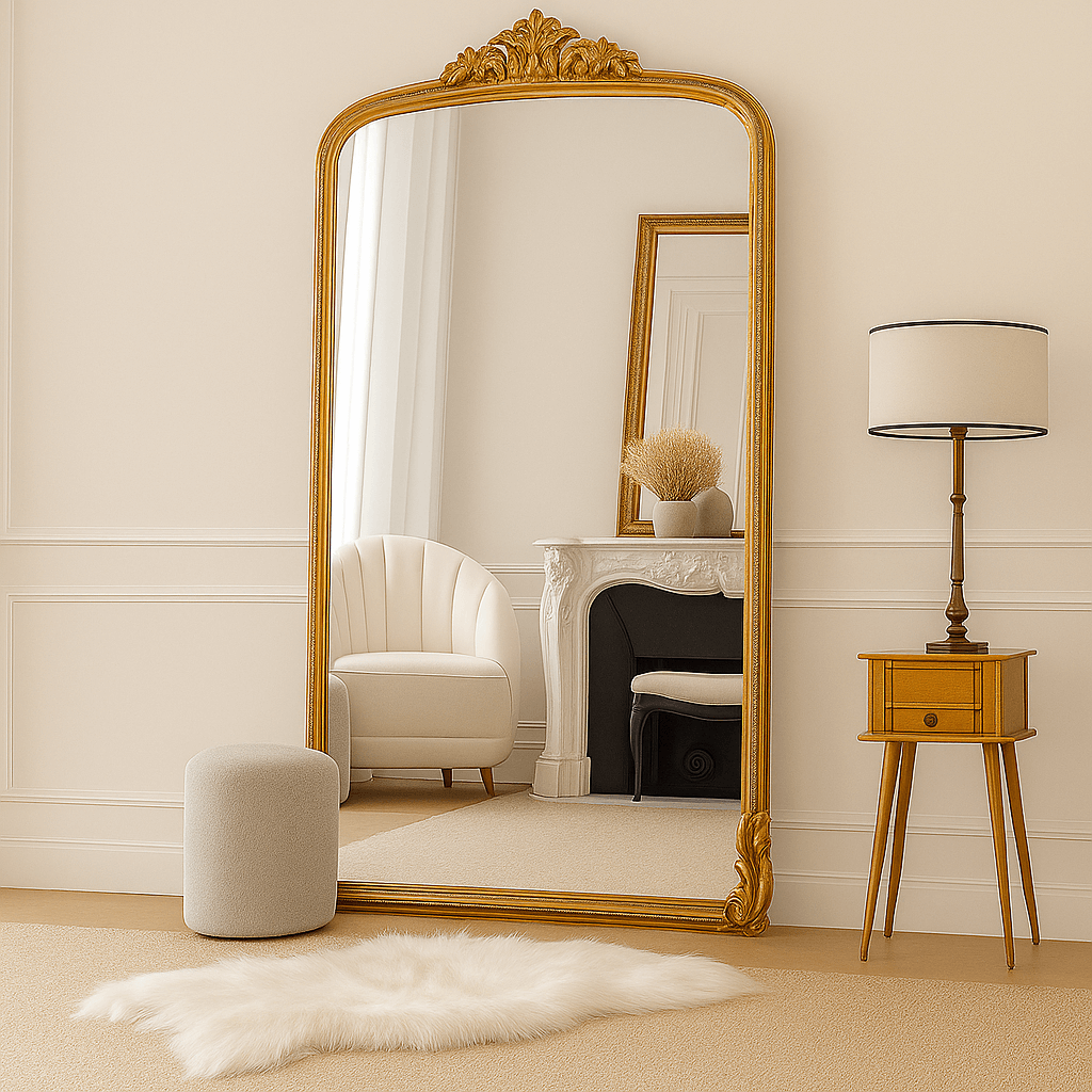 Зеркало в арочной резной золотой раме Excellence Зеркало в арочной резной золотой раме Excellence — изображение 1