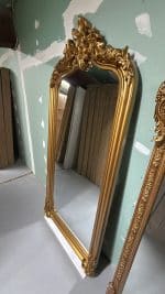 Золотое зеркало в полный рост Лоренцо