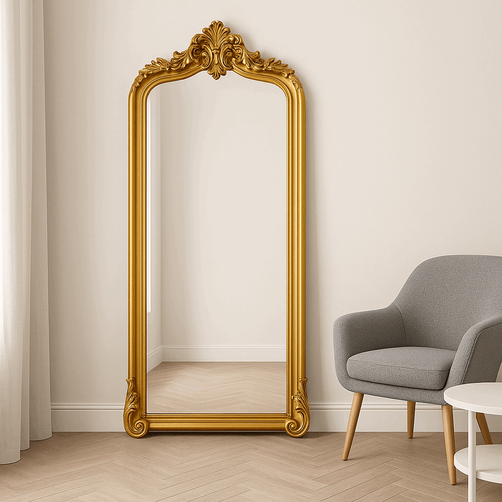 lorenco-golden-mirror-eurozerkalo Золотое зеркало в полный рост Лоренцо — изображение 1