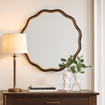 Круглое настенное зеркало Wave Circle